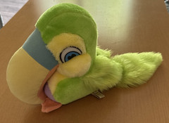 Applause Pastel Green, Purple, Yellow, Orange Toucan Bird Plush 10″ from 1981