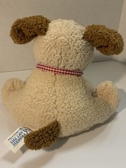 Princess Soft Toys 7” Beige Sitting Puppy Dog Plush Melissa & Doug Red Plaid Bow