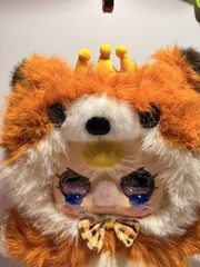 RARE-AI 800% Baby Three Orange Fox With Purple Liquid Glitter Eyes/Crying Eyes
