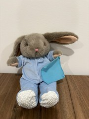 RARE 2005 VTG Little Snoozems Blue Gray Brown Bunny Rabbit Plush Stuffed Toy 11″
