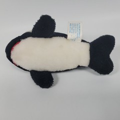 VTG Sea World Shamu Orca Killer Whale 6″ Plush Stuffed Animal Toy Red Eyes 80s