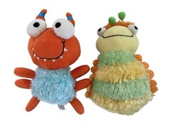Lot – 2 Galerie 8” Stuffed Animal Plush Insects Bugs Yellow Green Blue Orange