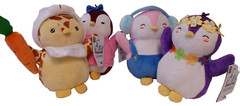PUDGY PENGUINS Set Of 4 Plush Buddy Collectible Soft Toy Giraffe Flower+NEW+CODE