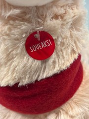 PetSmart 2020 Bliss Llama Plush Squeaky Toy Cream Red Snowflake Scarf NWT
