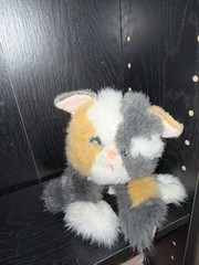 Vintage 1992 Tyco Kitty Kitty Kittens Purring Plush Gray Orange Calico Blue Eyes
