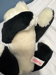 Vintage 1980s Russ Berrie & Co Panda Plush Pubby Stuffed Tree Nut Shells #881