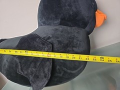 Way To Celebrate 23” Black Bat Rubber Ducky Jumbo Plush Halloween Goth Duck