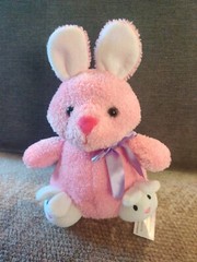 Animal Adventure Pink Bunny Wearing Slippers Easter Rabbit Year of the Rabbit