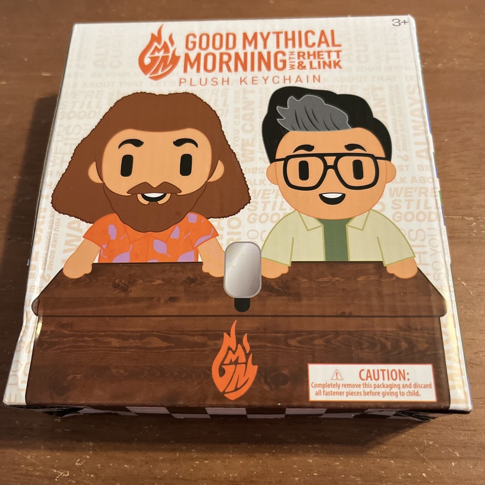 Rhett and Link Mythical Society Plush Keychain New In Box Good Mythical Morning