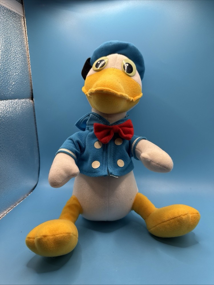 Disneyland Plush Donald Duck 12” Rare Yester Years Vintage Style.