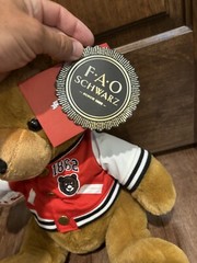 FAO Schwarz Teddy Bear Soft Plush Toy Brown 1862 Varsity Jacket Anniversary NWT
