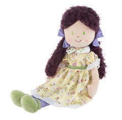 Ganz Amber Milly Rag Doll with Purple Curly Hair and Yellow Dress, 20″ H