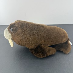 WALLACE BERRIE & Co Rare Walrus Seal Lion Stuffed Animal Vintage 1980 PLUSH TOY
