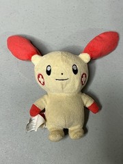 Pokemon Plusle Plush Small Stuffed Animal Beige Red Ears Jakks Pacific 2007 Toy