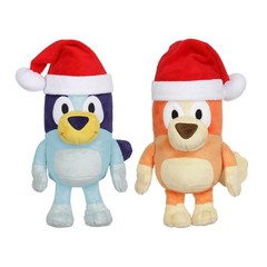 Bluey Toddler Plush Toys Pack of 2, 7-8”, Soft, Festive Holiday Season Plush