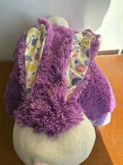 RARE Pillow Pets Bunny Rabbit Purple Polka dot 18″ Plush Long Ears 2009