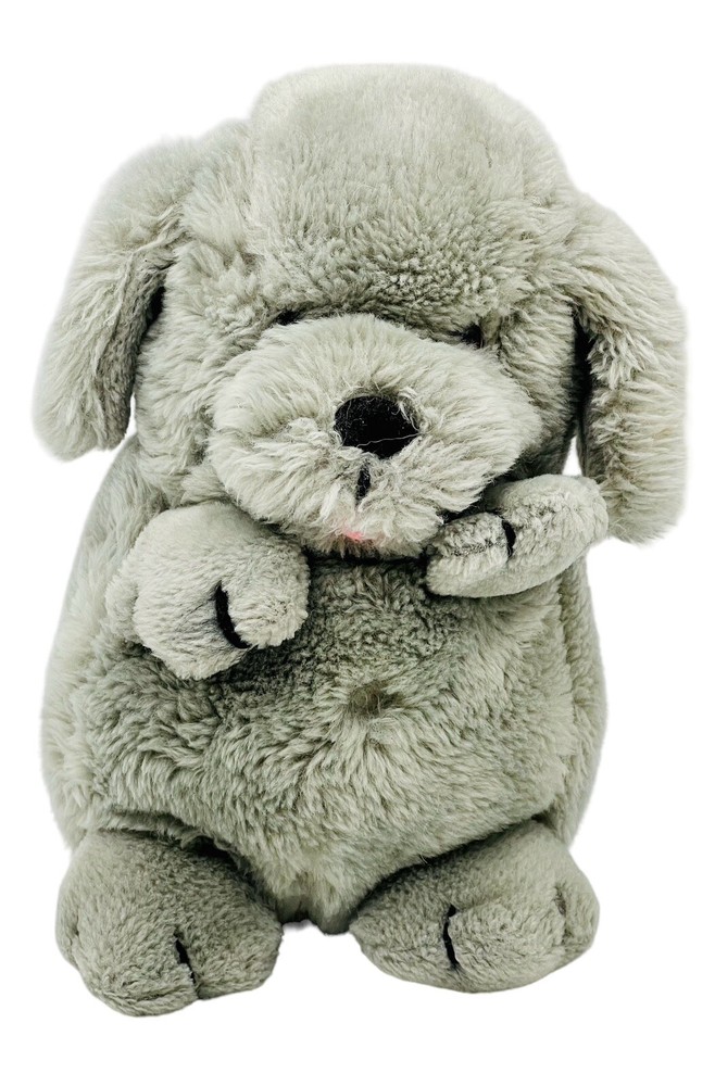 Dakin Nature Babies Mopsy Gray Dog Puppy Plush Stuffed Animal Vintage 1982 10″