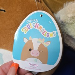 Squishmallows Candela & Griella Cow Plush Large 24-36in Brown/Pink 2021