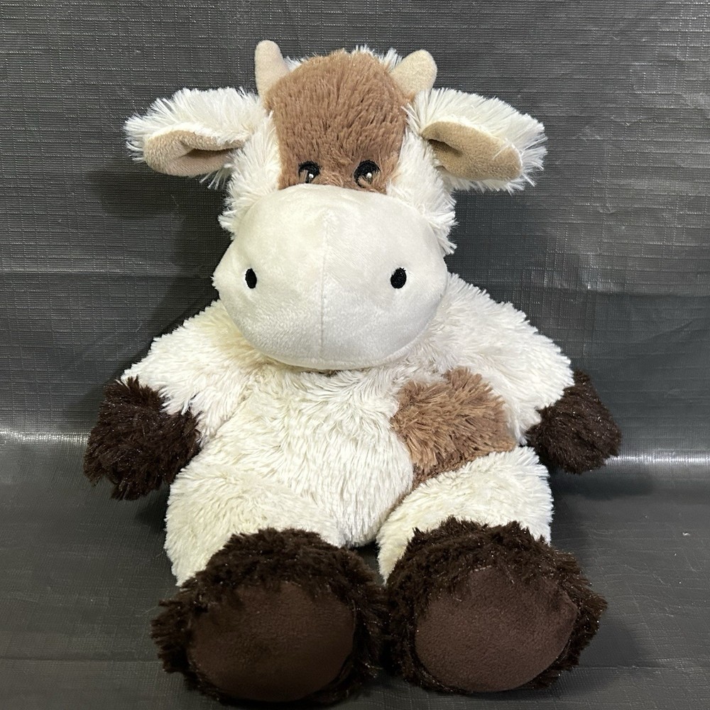 WARMIES Cow Plush Brown & Cream Microwaveable Lavender Scent Stuffed Animal Bean