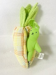Bunny Pier One Carrot Zip Plush Easter Fabric Bunny Pier1 Imports 9”