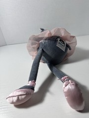 Retired Jellycat Dancing Darcey Hippo Ballerina Plush Gray And Pink