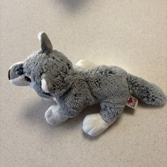 Webkinz Grey Wolf HM358 Retired Very Rare HTF Ganz Stuffed Animal Plush NO CODE