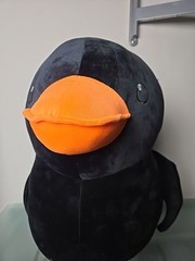 Way To Celebrate 23” Black Bat Rubber Ducky Jumbo Plush Halloween Goth Duck