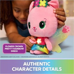 Gabby’s Dollhouse Fairylandia Official Rainbow Light-Up Kitty Fairy Plush, Ca…