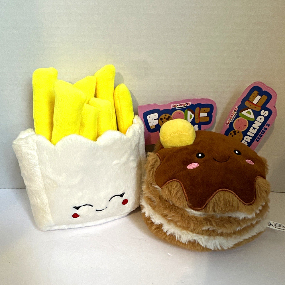 Toy Factory Foodie Friends Series 2 Fries & Pancakes Plush Set, Small, Tags