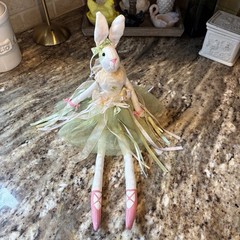 Ballerina Bunny Plush Shelf Sitter Green Tutu 17” Tall