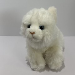 Vintage Toys R Us Animal Alley White Persian Cat Plush Blue Eyes Fluffy 10”