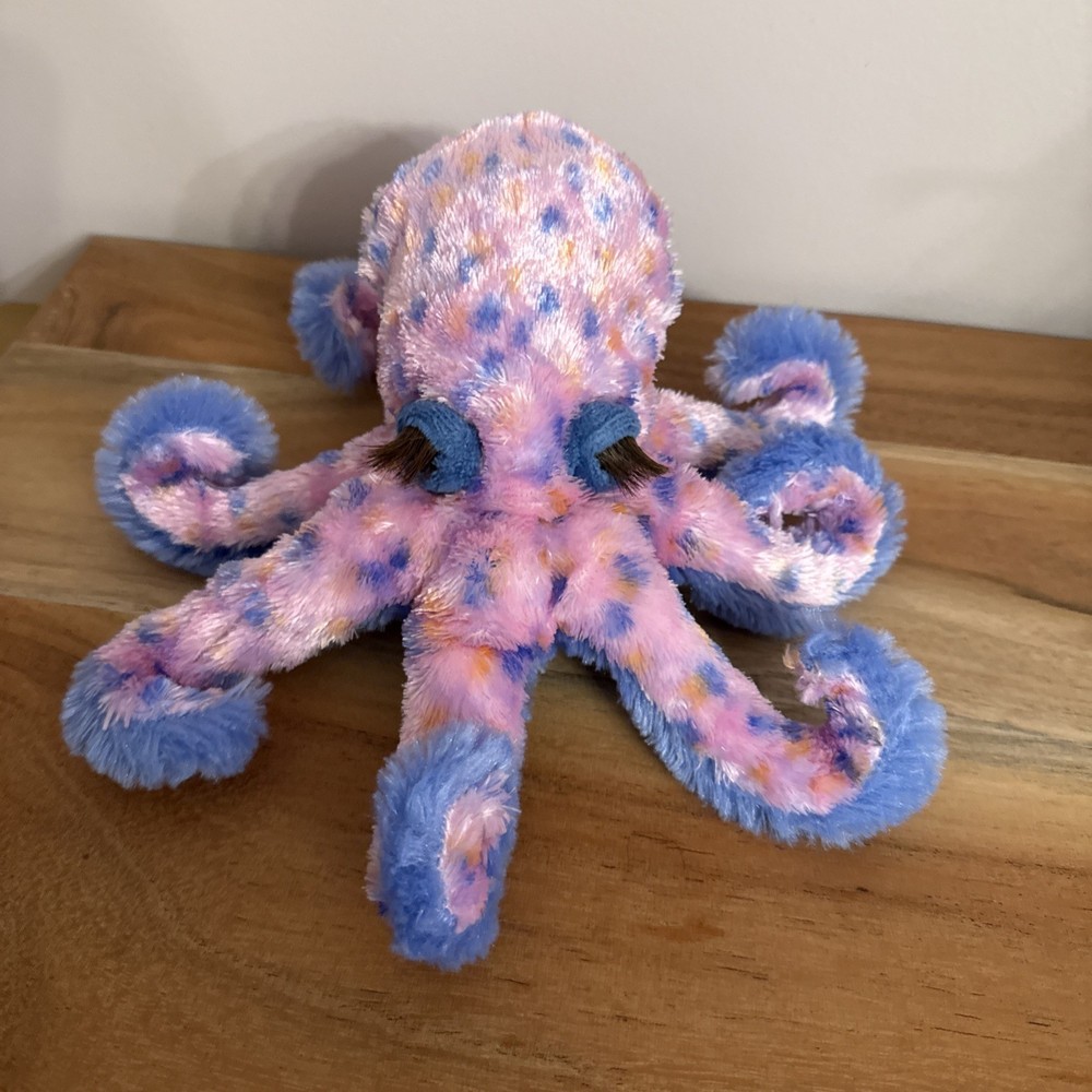 Douglas Plush Stuffed Animal Odessa Spotted Octopus Pink Purple 10” Retired 3814