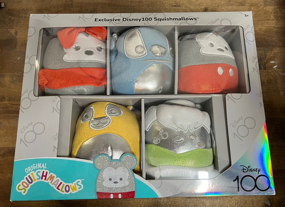 Squishmallows Disney 100 – 5pk Box Set. Brand New And Sealed.