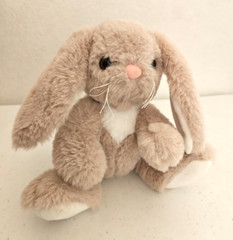 Bearington Collection Boomer Bunny Rabbit Plush Stuffed Animal Tan Brown White
