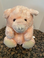 Caltoy Plump Pink Pig Plush Stuffed Animal 10.5″ Sitting Super Cute