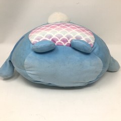 Blue Cat Pillow Soft Squishy Kitten Pink Nose Plush Stuffed Animal