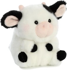 Aurora® Playful Rolly Pet™ Daisy Cow™ Stuffed Animal – Compact Size for On-the-G