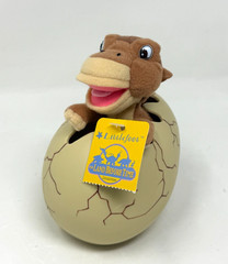 Vintage Land Before Time RARE LITTLEFOOT Hatching Dinosaur Egg Brown Plush NWT