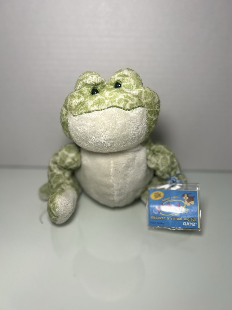 Ganz Webkinz Green Spotted Frog HM142 Tags Sealed Code Stuffed Plush Retired