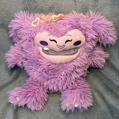 Giggle Scape MONSTER 15″ Purple Fuzzy Soft Squishy Open Mouth Plush Excellent
