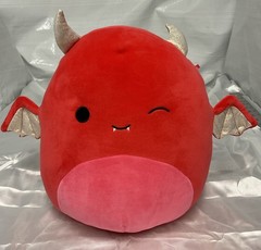 2024 Squishmallows Karlie Red Devil Demon Bat 11″ Plush Halloween Winking Love