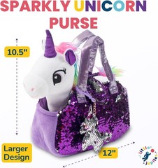 Plush Pet Set w/Purse – Unicorn Stuffed Animals for Girls – Plush Gift for Ag…