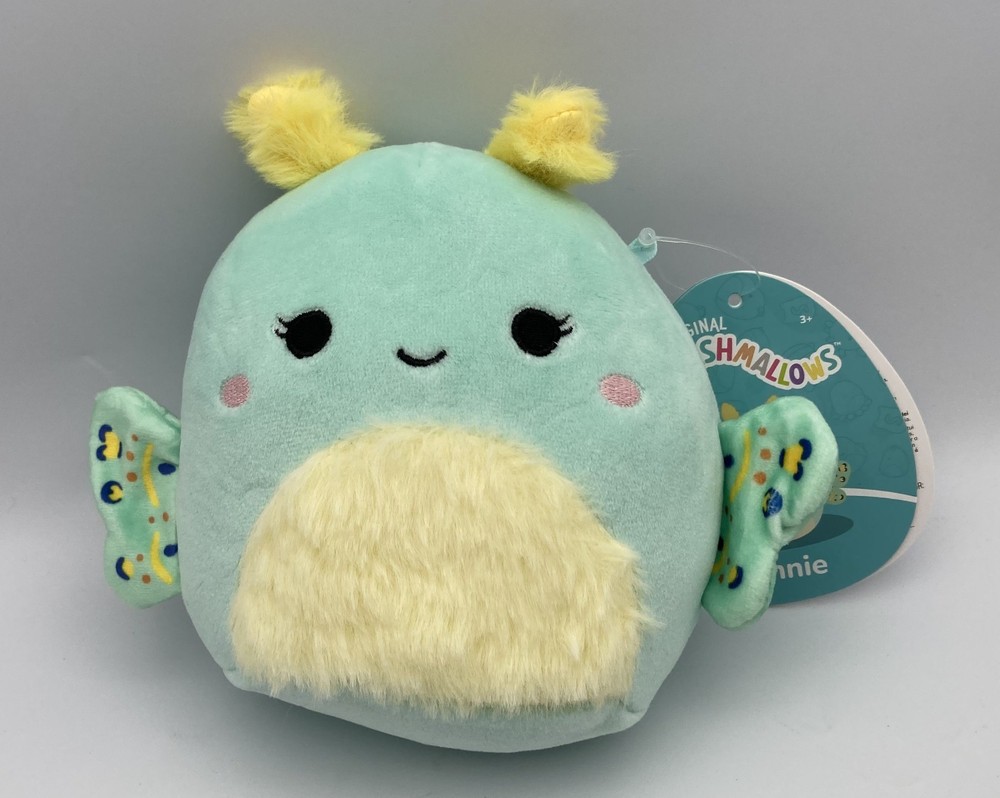 Squishmallows 5″ Plush CONNIE Moth Butterfly Light Green Yellow w/Tags
