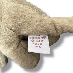 Peponi Beanosaur Andy 9″ Plush Apatosaurus Dinosaur 2001 Green Nursery Vintage