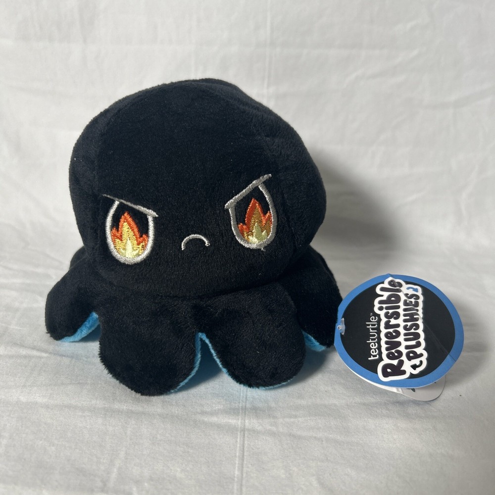 TeeTurtle – The Original Reversible Octopus Plushie – Fire Eyes + Sleepy