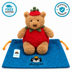 Bartholomew Bear Strawberry Plush NWT Retired w/ Dust Bag Soft Stuffed Toy