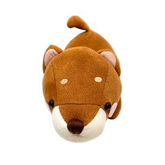 Baby Shiba Inu Plush Brown Puppy Dog Red Collar Stuffed Animal Lovey with Tag