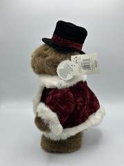 Dan Dee Teddy Bear Animated Singing Christmas Vintage Top Hat Mouth Doesnt Move