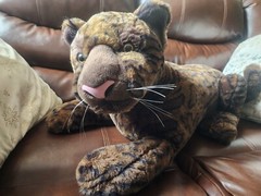 35” Long Plush Stuffed Animal Big Cat Panther Leopard Black Brown Costco
