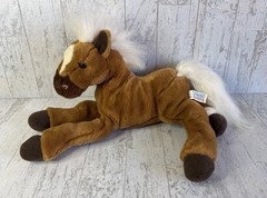 Vintage Animal Alley Horse Plush Toys R Us Brown White 15″ Stuffed Toy 2000 Y2K